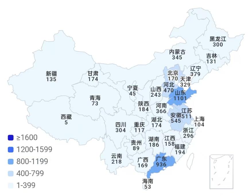 沪上阿姨门店分布图 图源：窄门餐眼