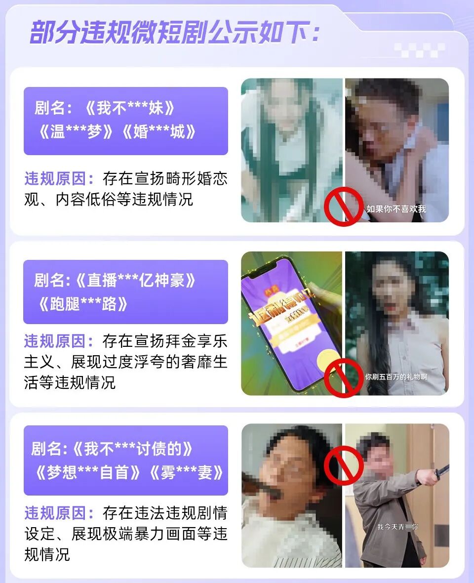 抖音将升级短剧内容审核，红果、快手、微信发布治理新公告