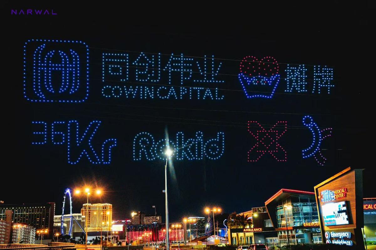 CES 2026收官夜：1200架无人机表演呈现中国企业标识