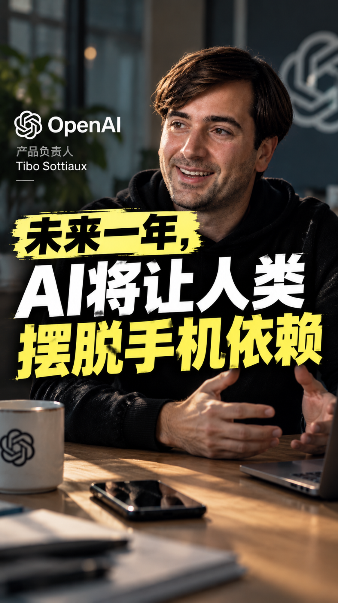 OpenAI产品负责人：未来一年，AI将让人类摆脱手机依赖