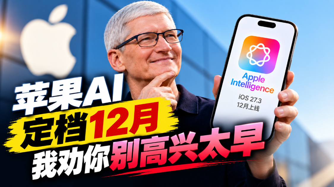 苹果AI定档12月？我劝你别高兴太早